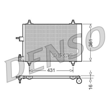 DENSO Kondensator, Klimaanlage DCN07009 für 9637416580