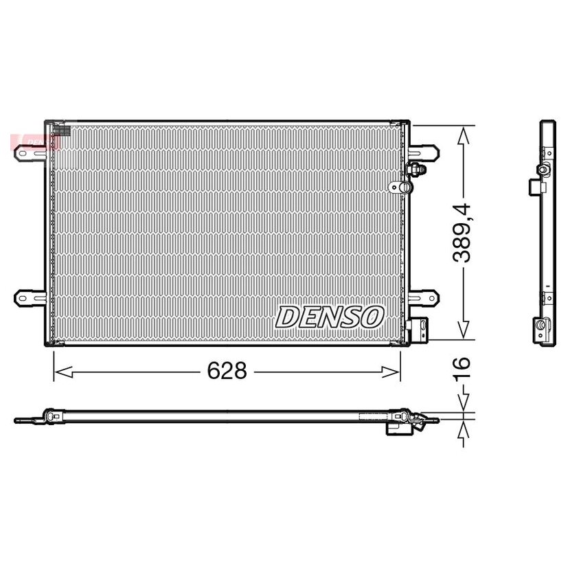 DENSO Kondensator, Klimaanlage DCN02037 für 4F0260401E