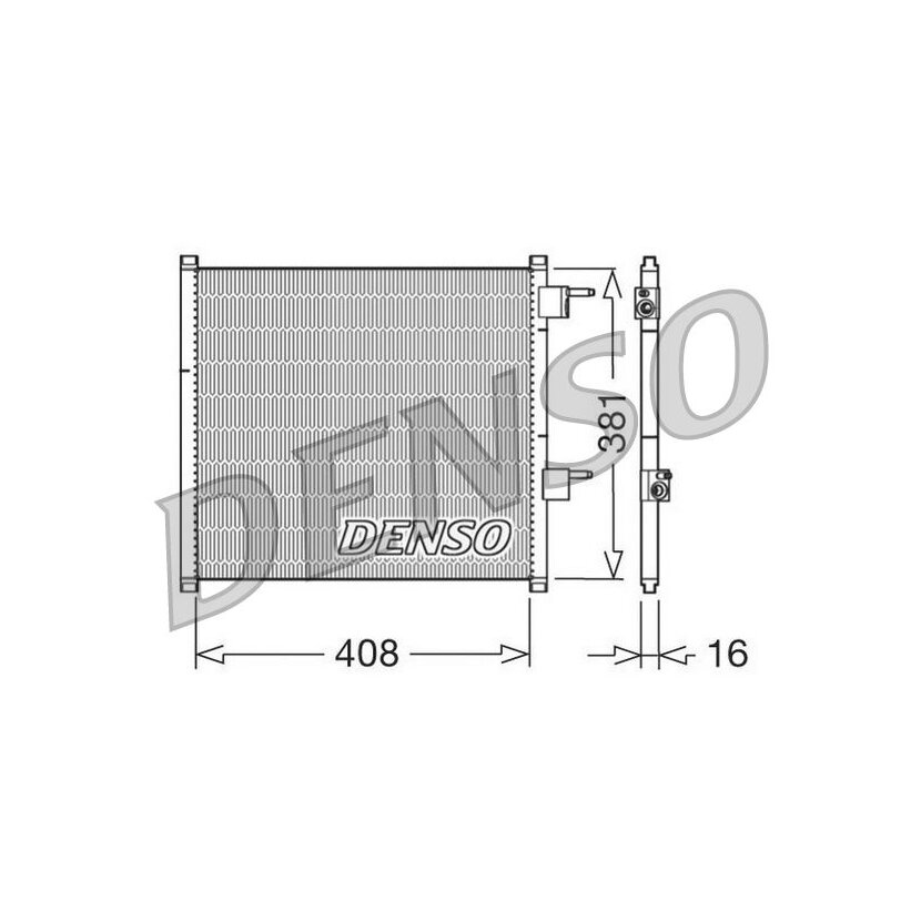 DENSO Kondensator, Klimaanlage DCN10019 für 1228447