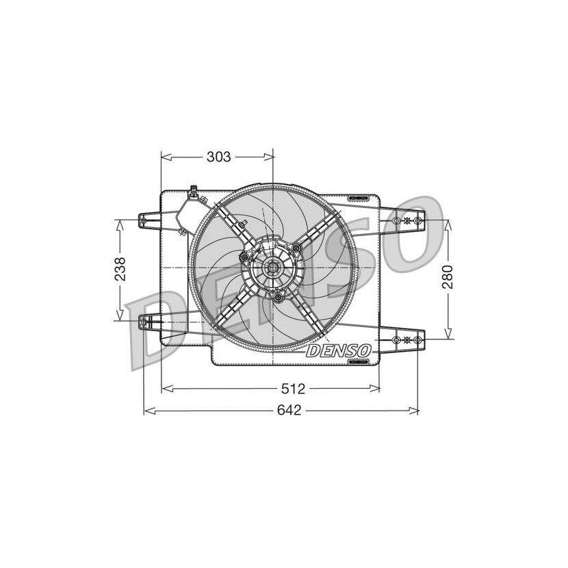 DENSO Lüfter, Motorkühlung DER01011 für 60657850