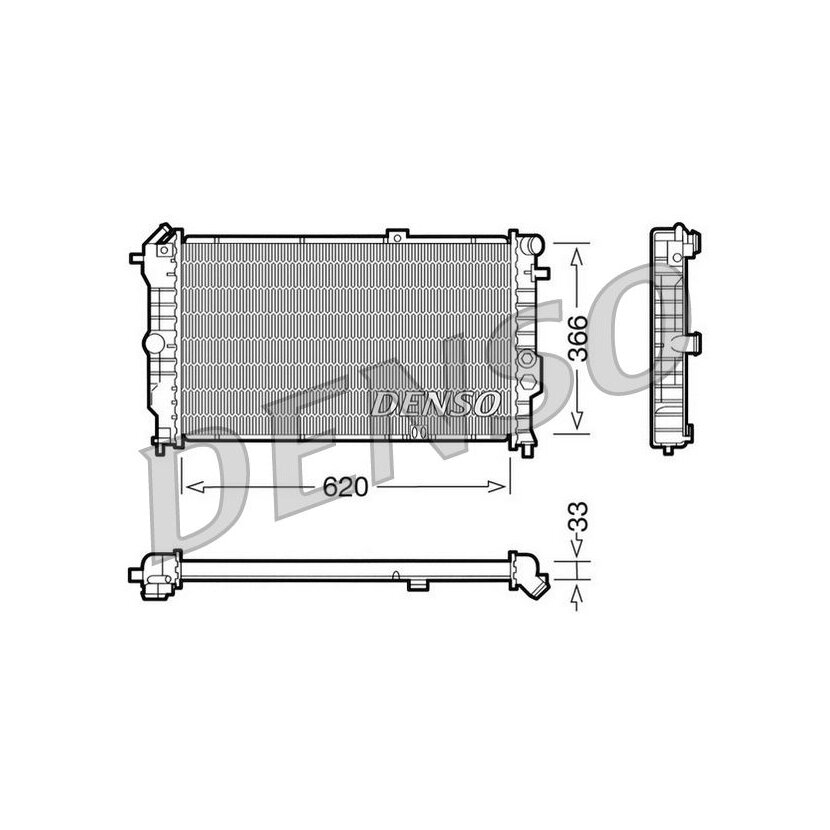 DENSO Kühler, Motorkühlung DRM20021 für 1300092