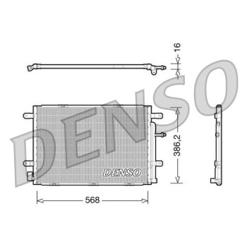 DENSO Kondensator, Klimaanlage DCN02019 für 8E0260401R