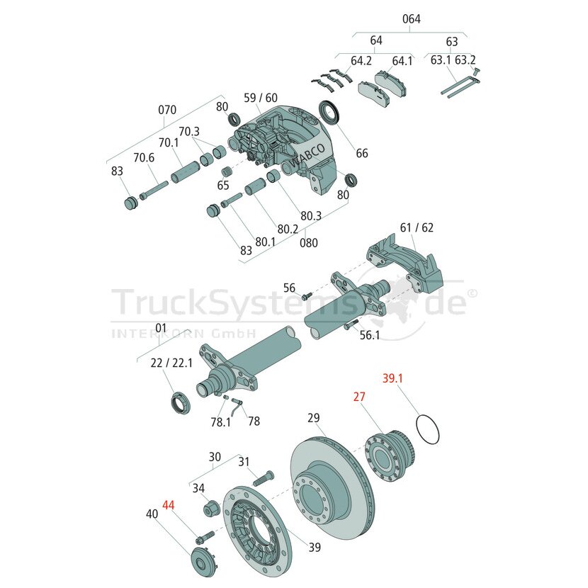 SAF Reparatursatz Hub-Unit Radlagersatz 3434365000