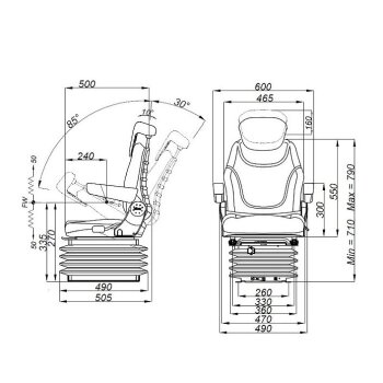 Komfortsitz Black Star BS 1231 M - mechanisch -...