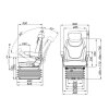 Komfortsitz Black Star BS 1231 M - mechanisch - Traktorsitz Staplersitz Baumaschinensitz