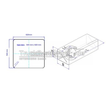 LKW Tank Dieseltank MB 200 l Stahl 3874702701