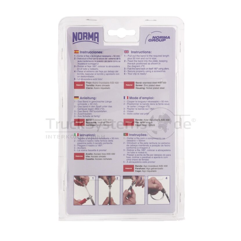 NORMA Endlosband (Kit) W2B 3mtr. 8 Koepfe