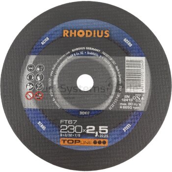 RHODIUS Trennsch. Freihand-STAHL 230x2,5x22,23mm