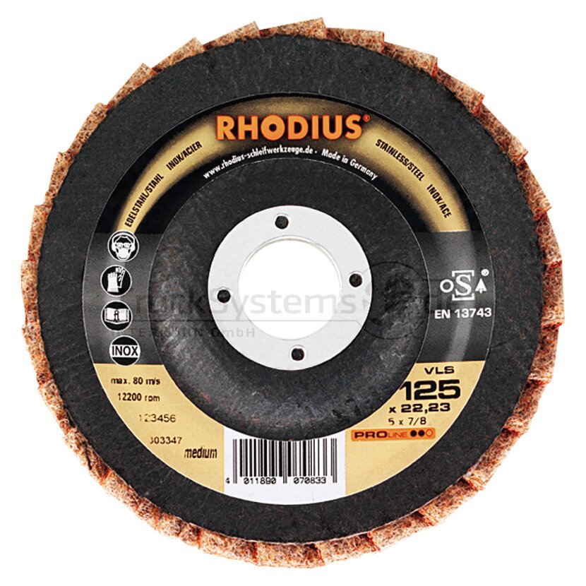 RHODIUS Vlieslamellenschleifscheibe