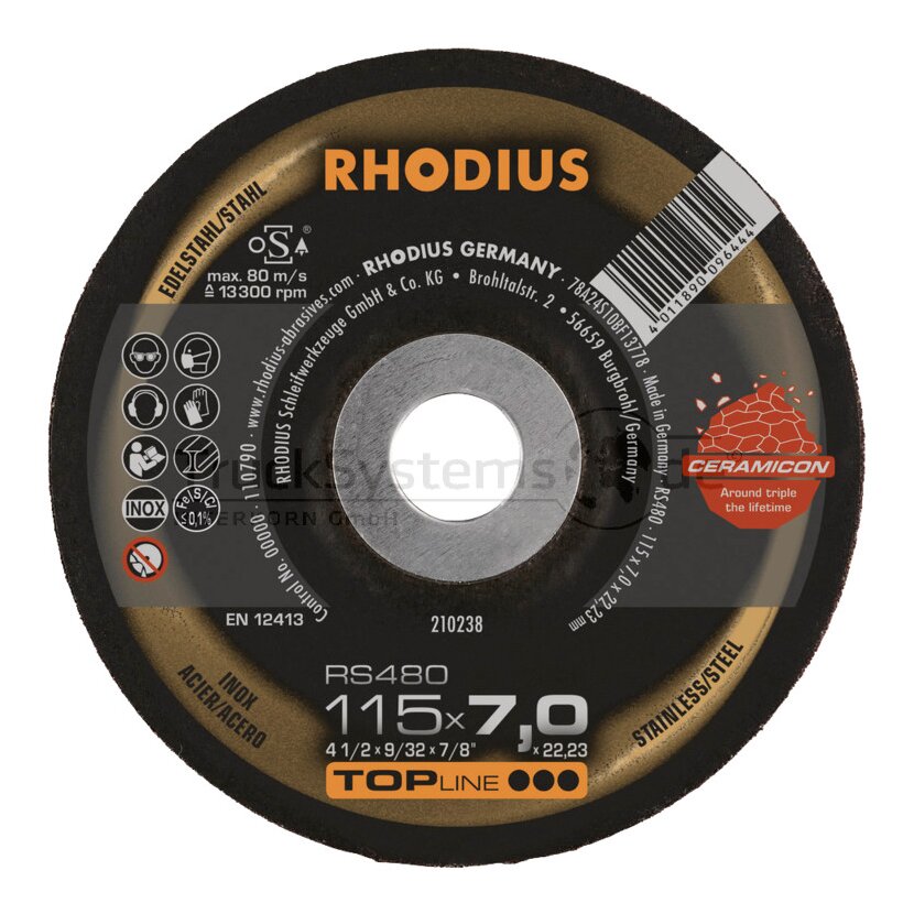 RHODIUS Schruppscheibe RS480 CERAMICON