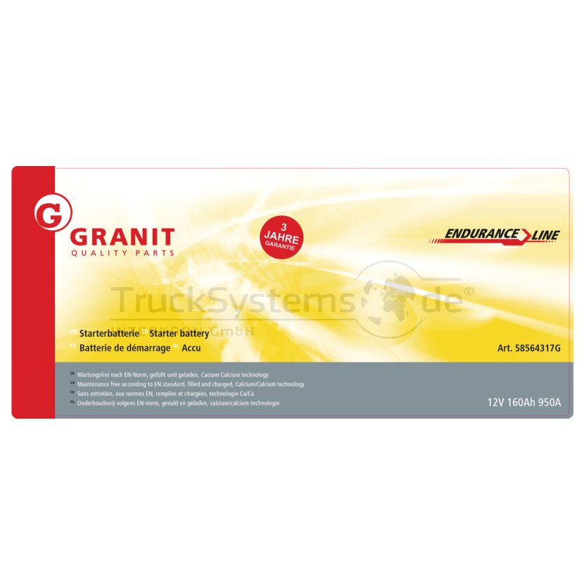 Starterbatterie, 12 Volt, 160Ah, 950 AEN