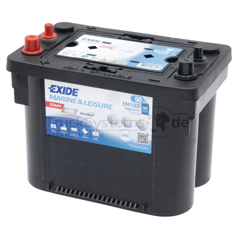 EXIDE Starterbatt. Exide,Dual AGM EM1000,50Ah