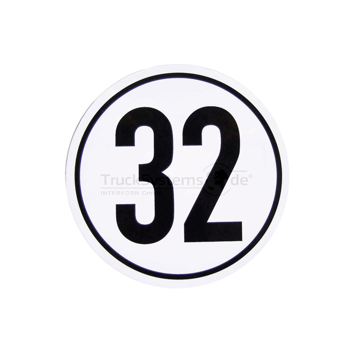 Schild 32 km/h Folie