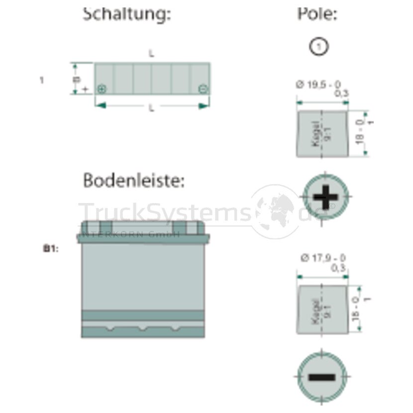 Batterie 12V 45Ah 370A