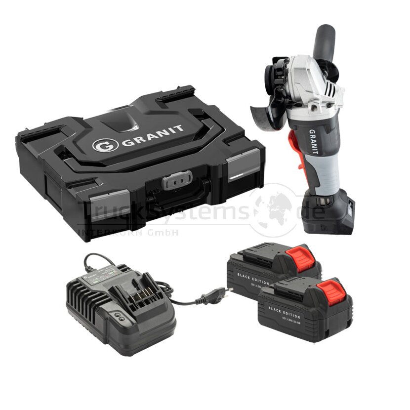 GRANIT BLACK EDITION 18V Akku-Winkelschleifer 2x4.0Ah