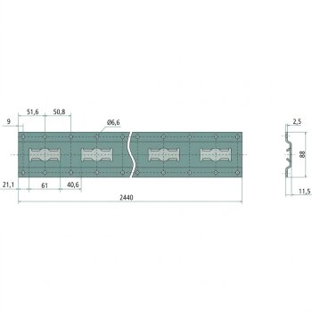 LOADLOK Kombi- Schiene 2440mm vertikal