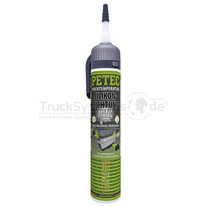 PETEC Hocht.-Silikondichtung, Grau, 200 ml