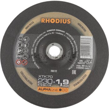 RHODIUS Trennscheibe Extradünne Edelstahl 230x1,