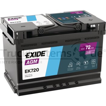 EXIDE Batterie AGM 72 Ah