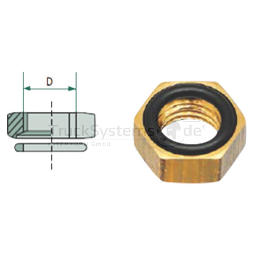 RAUFOSS COUPLINGS Kontermutter mit O-Ring (M14x1,5)