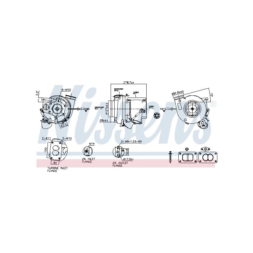 NISSENS Lader, Aufladung 93721 für 4710902680