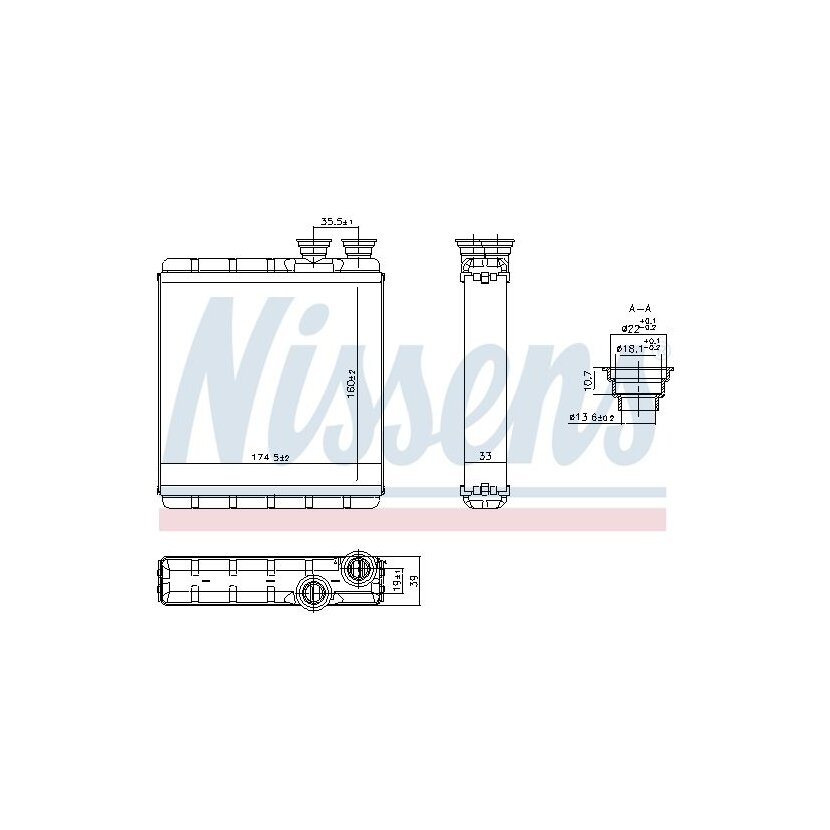 NISSENS Wärmetauscher, Innenraumheizung 707302 für 2Q0819030A