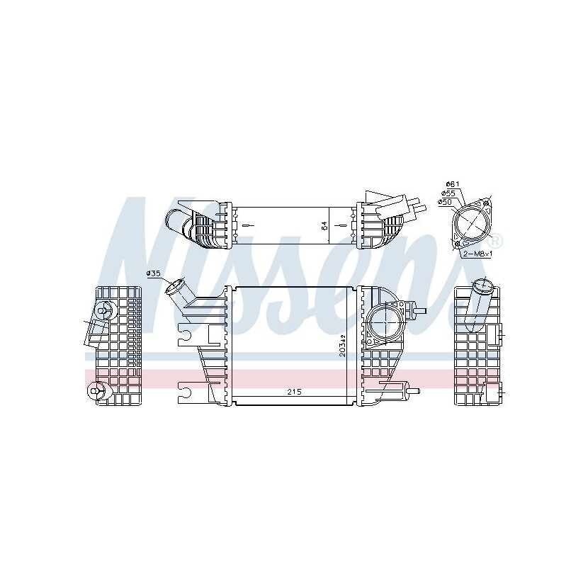 NISSENS Ladeluftkühler 96172 für 144611HA0A