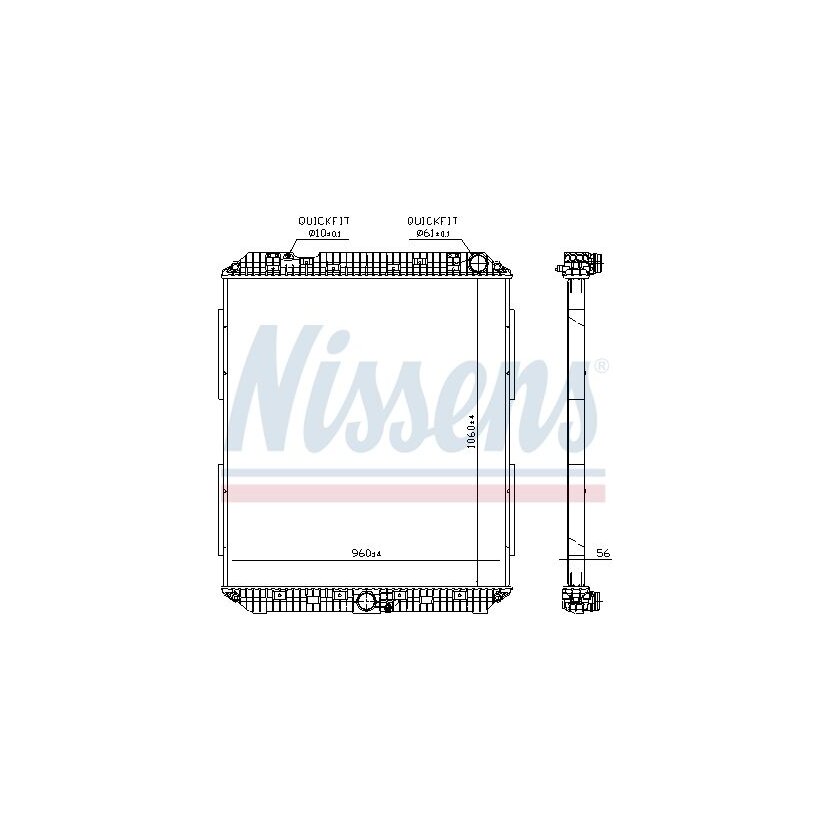 NISSENS Kühler, Motorkühlung 671760 für 9605000901