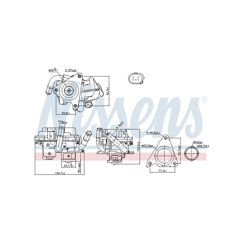 NISSENS AGR-Ventil 98379 für 04L131501E