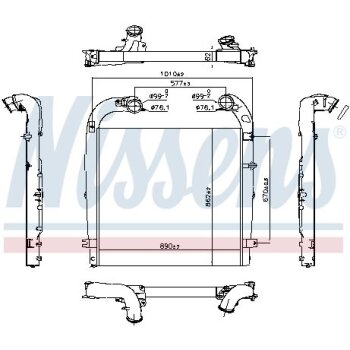 NISSENS Ladeluftkühler 961440 für 1949827