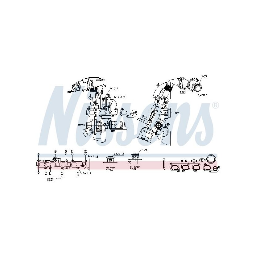 NISSENS Lader, Aufladung 93516 für 03L145701G