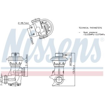 NISSENS AGR-Ventil 98496 für 1628WV