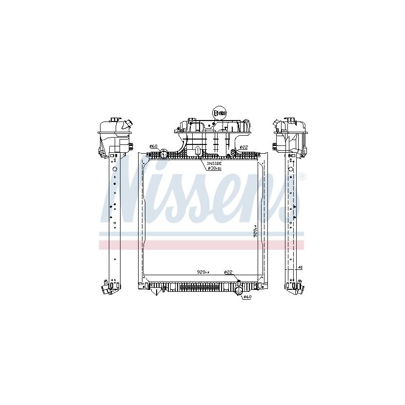 NISSENS Kühler, Motorkühlung 62873 für 81061006655