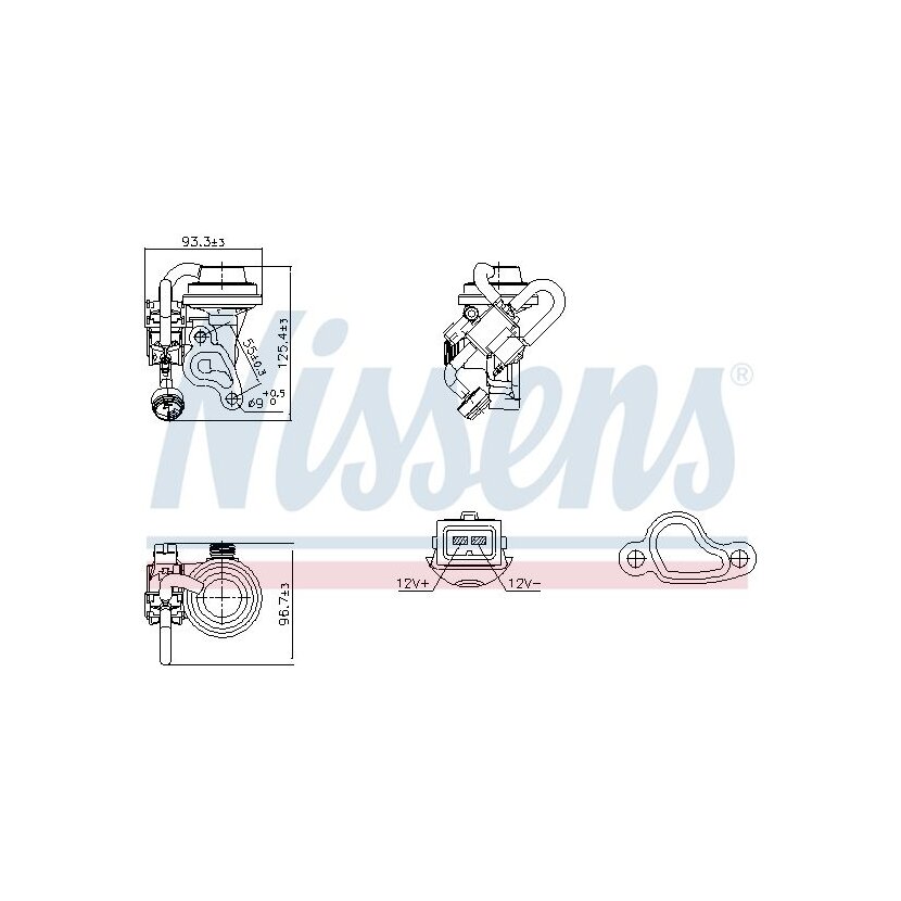 NISSENS AGR-Ventil 98344 für 1121400060