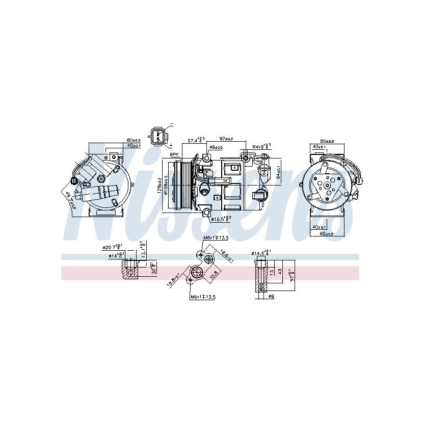 NISSENS Kompressor, Klimaanlage 890210 für 6453ZS