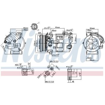 NISSENS Kompressor, Klimaanlage 890210 für 6453ZS