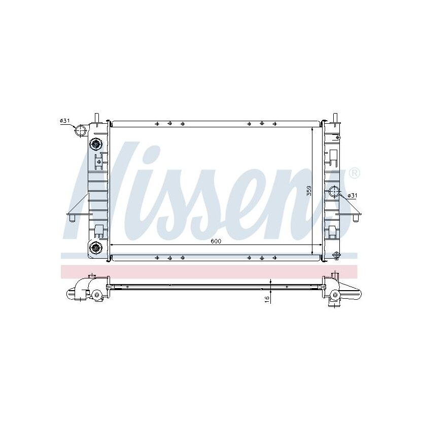 NISSENS Kühler, Motorkühlung 689011 für 21030615