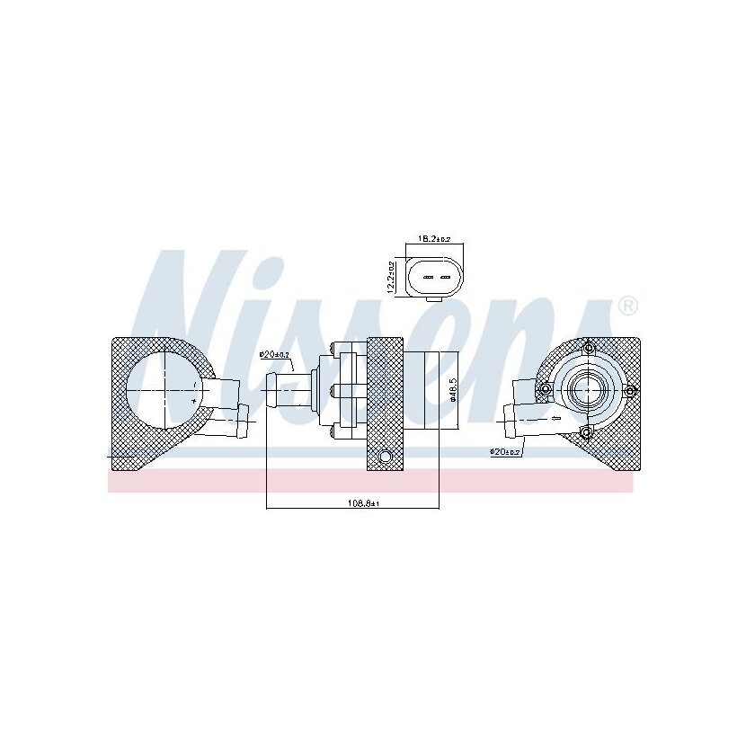 NISSENS Zusatzwasserpumpe (Kühlwasserkreislauf) 832110 für 1K0965561L