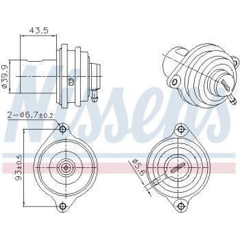 NISSENS AGR-Ventil 98472 für 6391400160