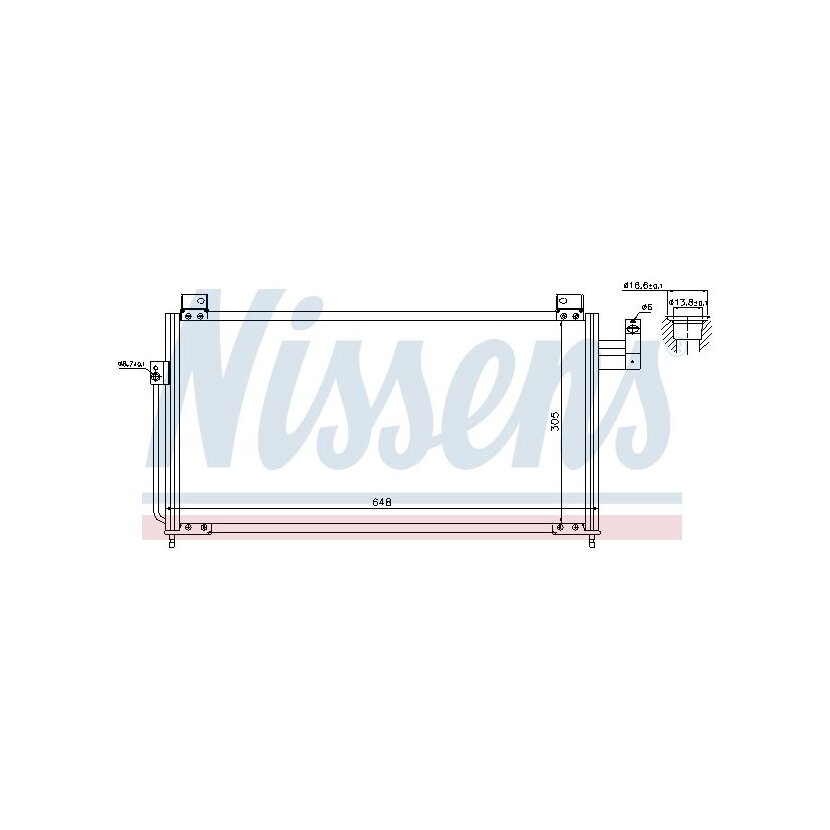 NISSENS Kondensator, Klimaanlage 94705 für BK2J-61-480