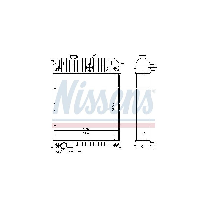 NISSENS Kühler, Motorkühlung 606886 für MN1221106940
