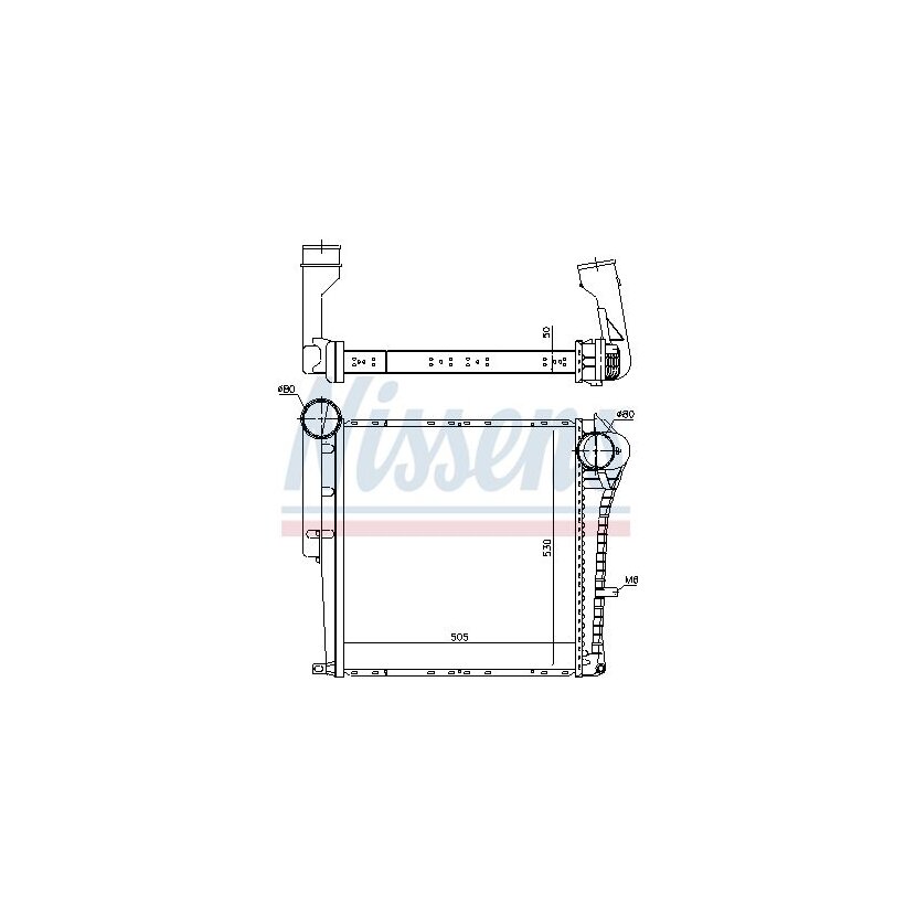 NISSENS Ladeluftkühler 961153 für 5001873740