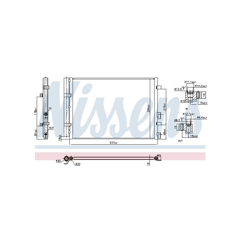 NISSENS Kondensator, Klimaanlage 941129 für 97606C8200