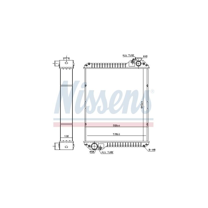 NISSENS Kühler, Motorkühlung 606892 für 347611A3