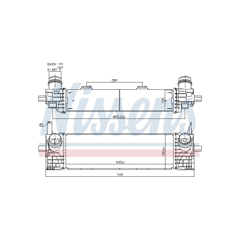 NISSENS Ladeluftkühler 961338 für 17518578146