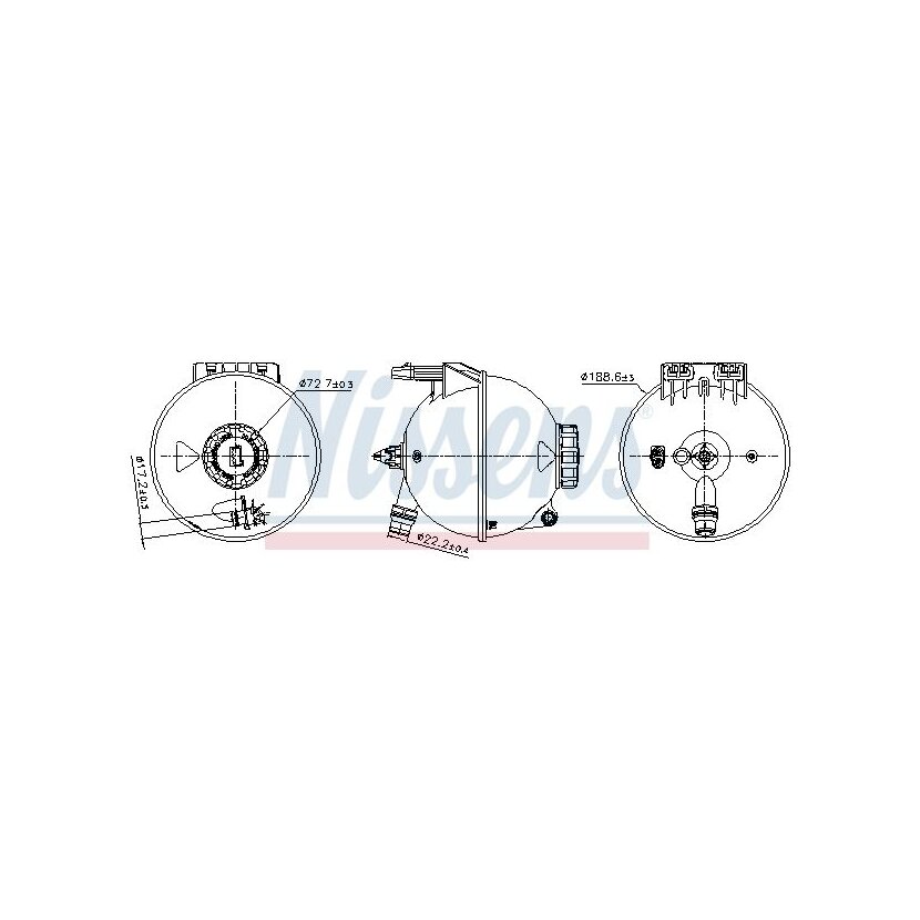 NISSENS Ausgleichsbehälter, Kühlmittel 996309 für 9105010400