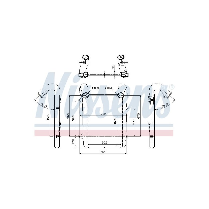 NISSENS Ladeluftkühler 97059 für 1677327
