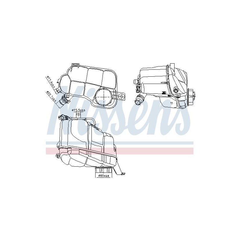 NISSENS Ausgleichsbehälter, Kühlmittel 996297 für 31338195