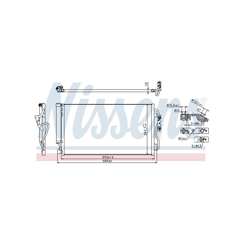 NISSENS Kondensator, Klimaanlage 940357 für 64509288942