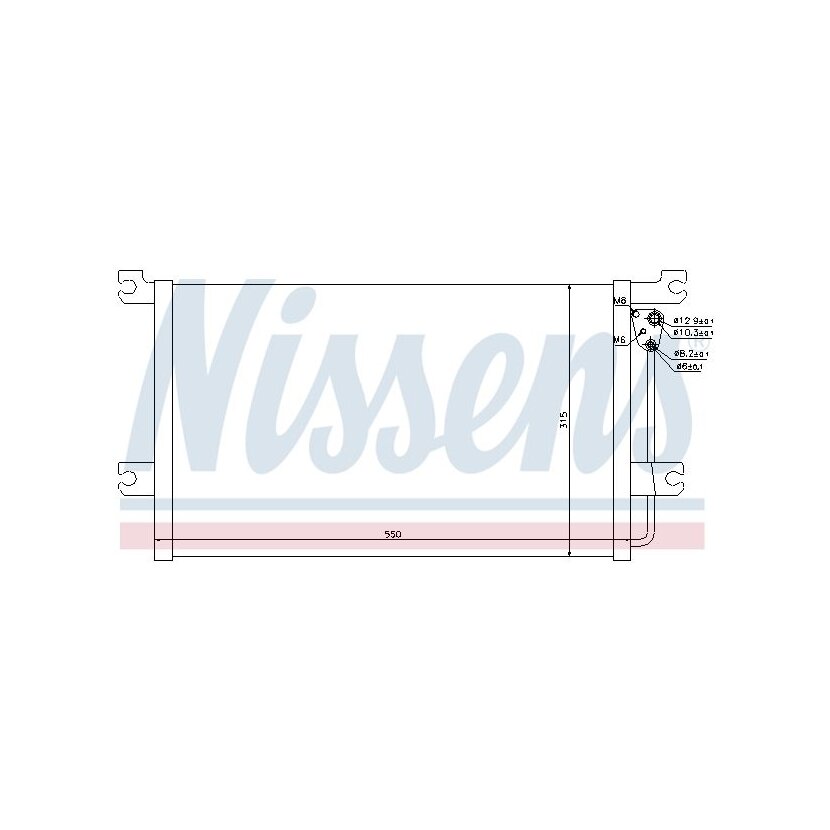 NISSENS Kondensator, Klimaanlage 94900 für MR360495